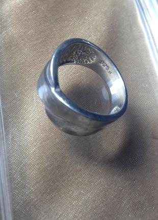 Кольцо интересное-серебро широкое
