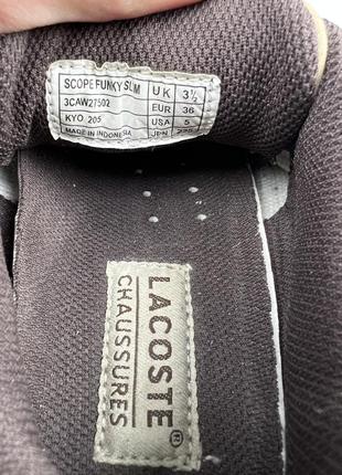 Оригинальные женские кожаные кроссовки lacoste4 фото
