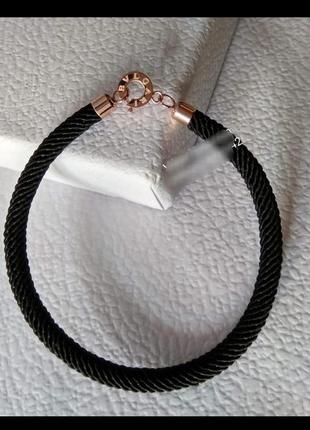 Браслет чорна  нитка bvlgari