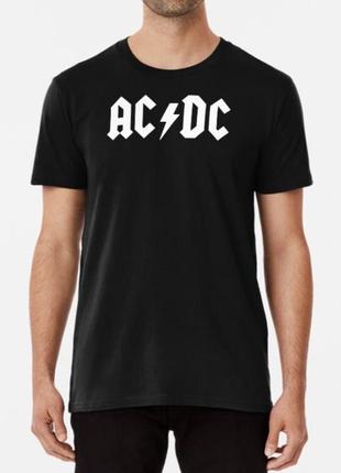 Мужская и женская футболка с принтом ac dc