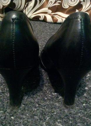 Кожаные чёрные туфли jane shilton timpson 25-25.5 см3 фото