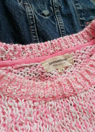 🌹об'ємний в' язаний джемпер 🌹пастельно - розовый свитер3 фото