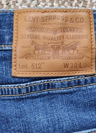Levi's 512 premium waterless джинси slim tapered fit оригінал (w30 l30)4 фото