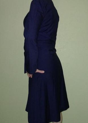 Женственное платье платье темно-синее платье-халат2 фото