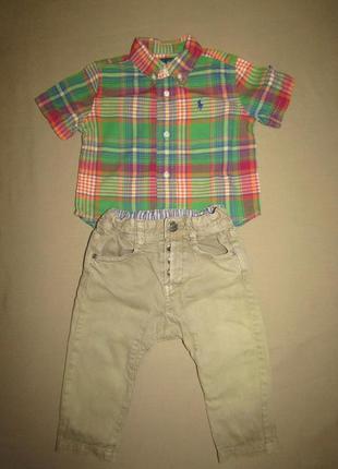 Рубашка и штанишки для мальчика 9-12 мес1 фото