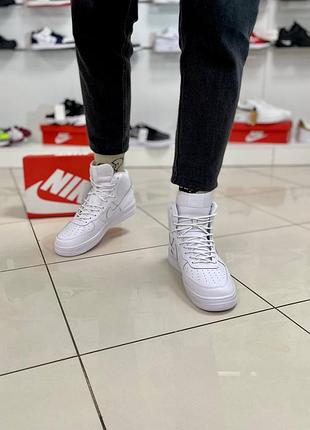 Кроссовки nike air force high white 5