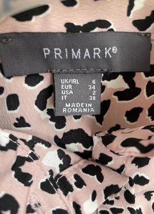 Розовое платье от primark с животным принтом5 фото