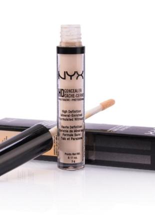 Жидкий консилер 6 шт nyx hd concealer cache-cernes ( палитра 6 штук)1 фото