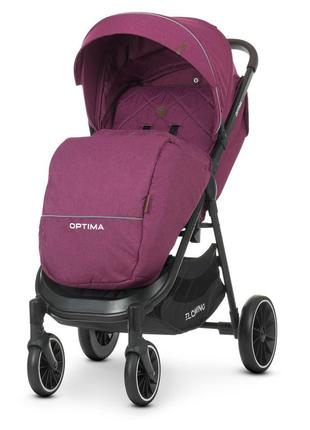 Прогулочная коляска el camino optima me 1083 оптима, purple