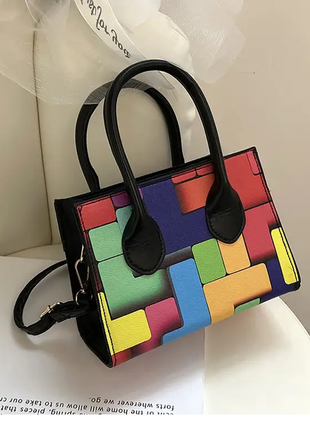 Маленька жіноча сумка клатч кольорова код 3-484