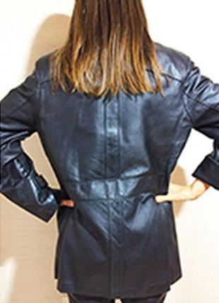 Женская кожаная черная куртка3 фото