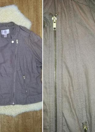 Стильная косуха куртка курточка из льна от h&m размер l-xl3 фото