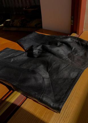Чорні шкіряні штани від paule clement3 фото