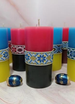 Свечи, патриотические свечи, украинские свечи4 фото