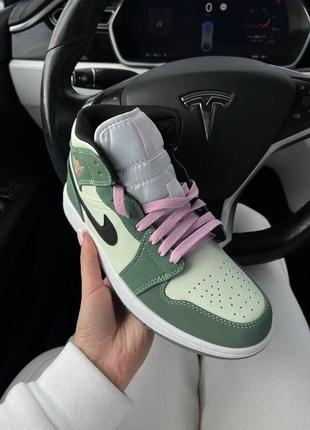 Кроссовки кроссы найк джордан nike air jordan 1 retro mid dutch green7 фото