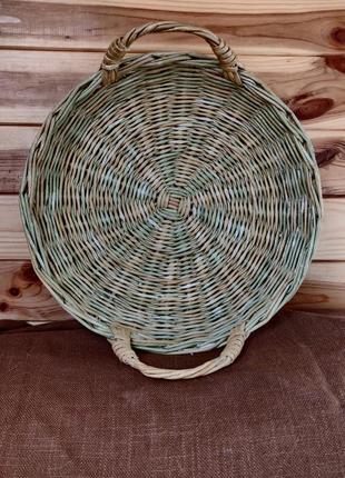 Таця плетена із лози