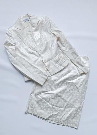 Винтажный костюм комплект жакет пиджак юбка pretty one1 фото