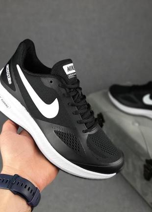 Чоловічі літні  чорні з білим кросівки nike air running gidue 10 модні весення кросівки найк