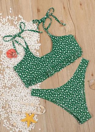 Новый купальник с цветочным принтом7 фото