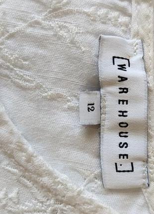 Біла блуза з вишивкою warehouse7 фото
