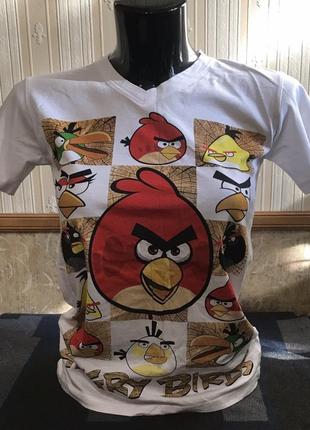 Футболка s состояние новой, без бирки angry birds