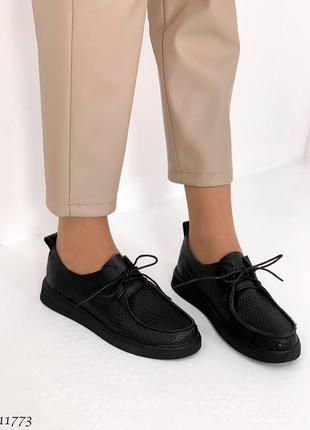 Туфли лоферы мокасины натуральная кожа черный6 фото