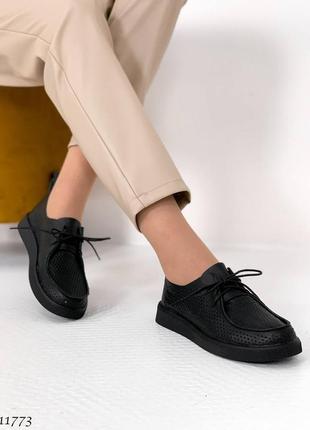 Туфли лоферы мокасины натуральная кожа черный10 фото