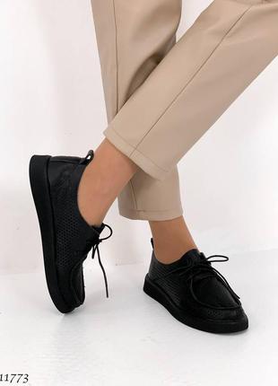 Туфли лоферы мокасины натуральная кожа черный2 фото