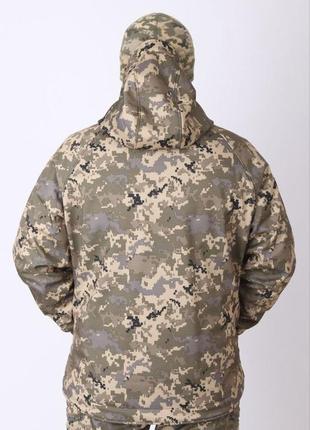 Демісезонна тактична куртка вітро та водовіштовхуюча софт шел - олива пиксель куртка ветровка военная зсу5 фото