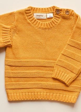 Желтый хлопковый свитер, кофта, свитшот