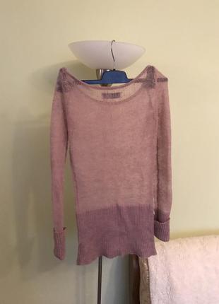 Шерстяной свитер  цвета вялой розы2 фото