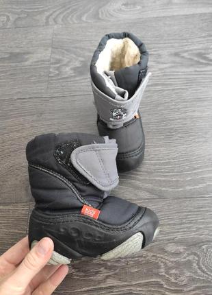 Зимові демари на хлопчика чорні 20 21 ботинки сапожки1 фото