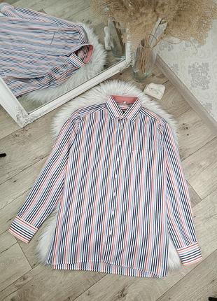 Брендовая стильная рубашка в полоску на длинный рукав marvelis🩶