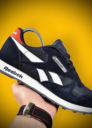 Кросівки чоловічі reebok classic blue & red