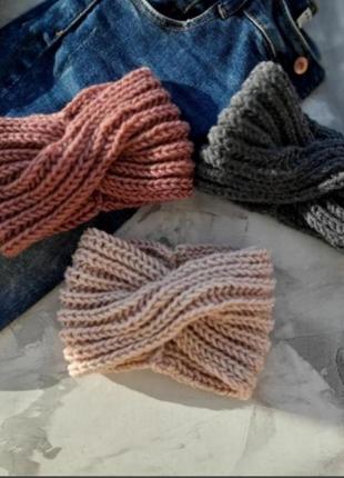 В'язана пов'язка чалма на голову