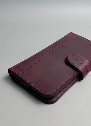 Шкіряний гаманець, жіночий шкіряний гаманець, бордовий шкіряний гаманець, стильний шкіряний гаманець4 фото