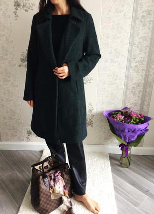 Женское базовое шерстяное пальто4 фото
