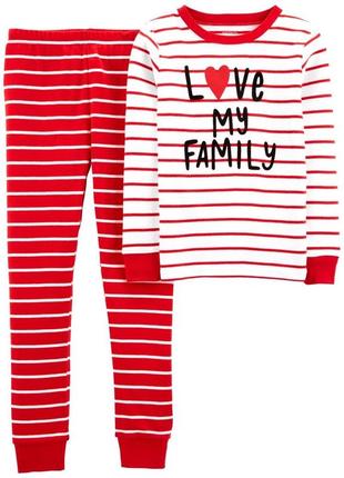 Пижама carter's для девочки пижама carters пижама love my family1 фото