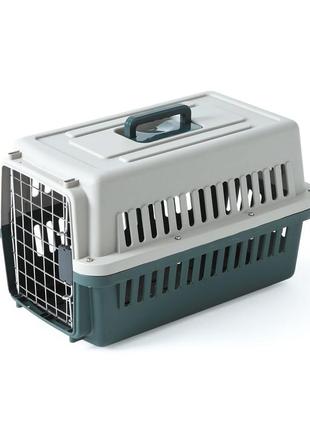 Велике перенесення контейнер для котів і собак із металевими кріпленнями та дверію + замок до 12 кг