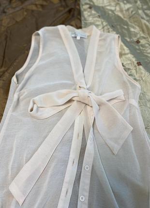 Прозора блазка рубашка на зав‘язках бант