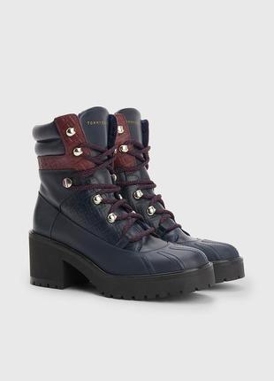 Кожаные ботинки tommy hilfiger на меху