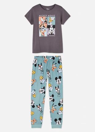 Пижамный комплект, пижама, домашний костюм disney's mickey mouse & friends с короткими рукавами, дисней, микки маус