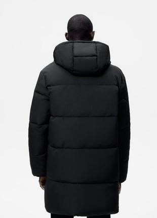 Zara тепла куртка, довга, чорна, оригінал3 фото