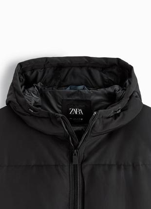 Zara тепла куртка, довга, чорна, оригінал6 фото