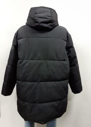 Zara тепла куртка, довга, чорна, оригінал10 фото