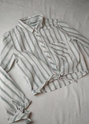Стильная катоновая рубашка в полоску, only, p. 8-124 фото