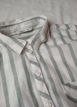 Стильная катоновая рубашка в полоску, only, p. 8-125 фото