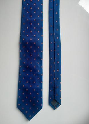 Краватка галстук синій в горошок suit supply2 фото