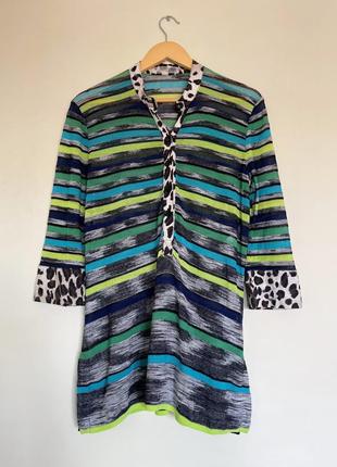 Кофта туника в полоску marc cain р.5 в стиле missoni блуза