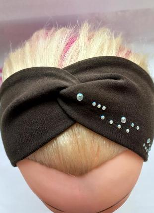 Повязка на голову, чалма со стразами ✤